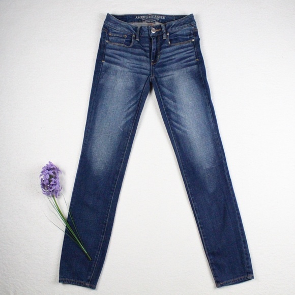 American Eagle Outfitters Denim - American Eagle Skinny Super Stretch Dark Jeans 2R